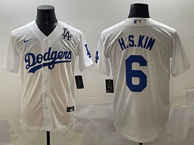 Men 2025 Los Angeles Dodgers #6 H.S.Kim White Game Nike MLB Jersey style 11